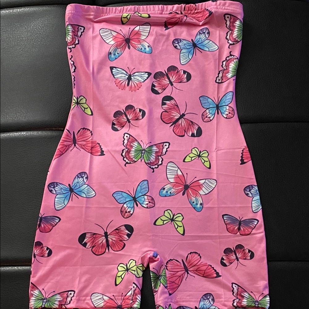 Butterfly Tube Top Romper